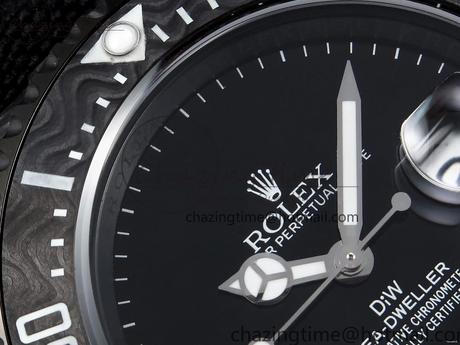 Black Strap Dweller on Dial A2824 DIWF Edition Nylon 43mm Black Best Carbon Sea 0411